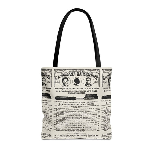 Garrett A. Morgan Hair Refiner Ad Tote Bag - Afrocentric Art by The Trini Gee