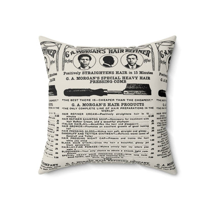 Garrett A. Morgan Hair Refiner Throw Pillow - Afrocentric Art by The Trini Gee
