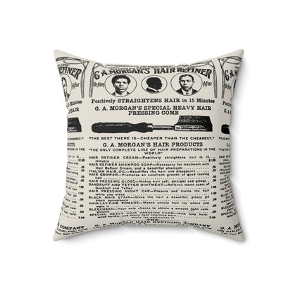 Garrett A. Morgan Hair Refiner Throw Pillow - Afrocentric Art by The Trini Gee