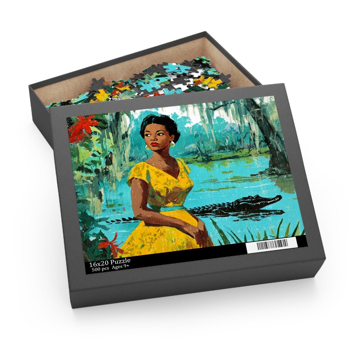 Gator Bayou Puzzle - Afrocentric Art by The Trini Gee
