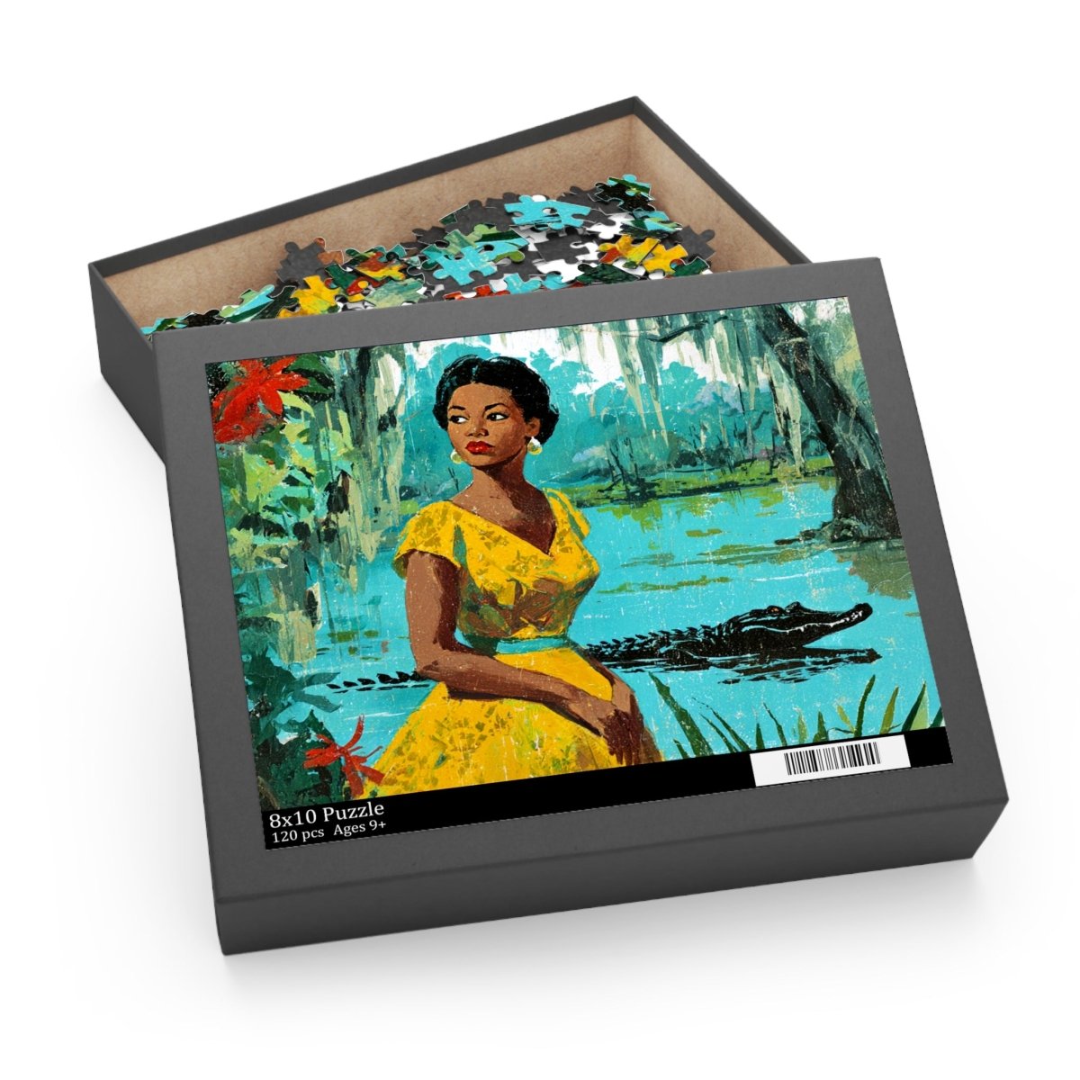 Gator Bayou Puzzle - Afrocentric Art by The Trini Gee