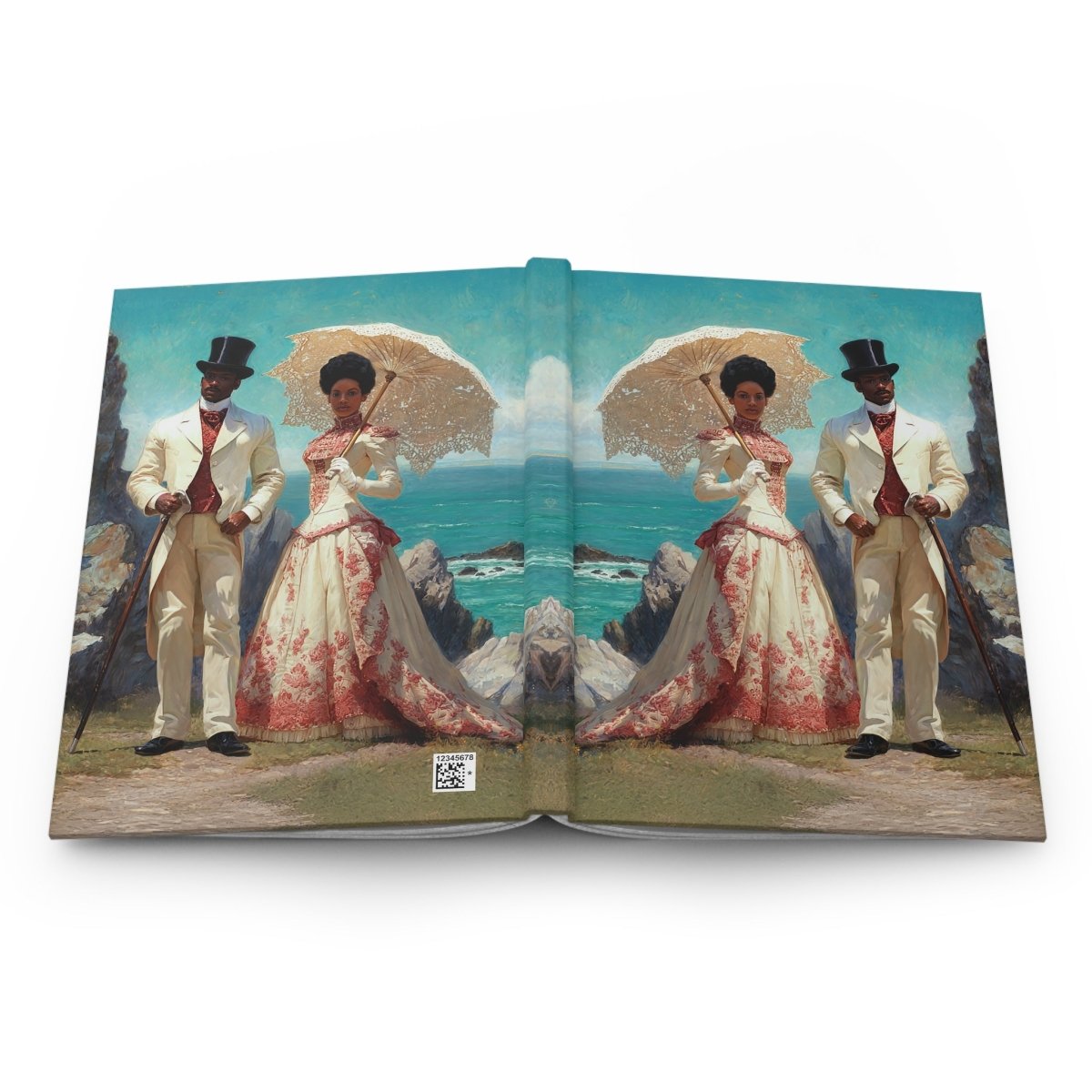 Gilded Couple Journal - Afrocentric Art by The Trini Gee