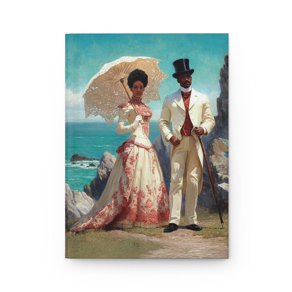 Gilded Couple Journal - Afrocentric Art by The Trini Gee