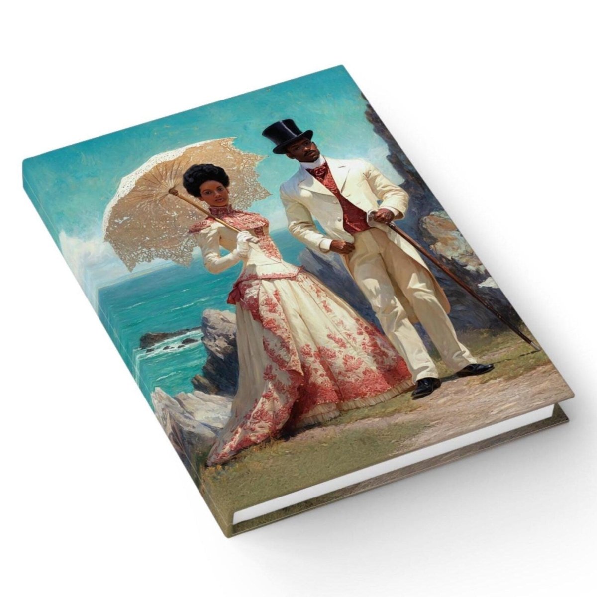 Gilded Couple Journal - Afrocentric Art by The Trini Gee