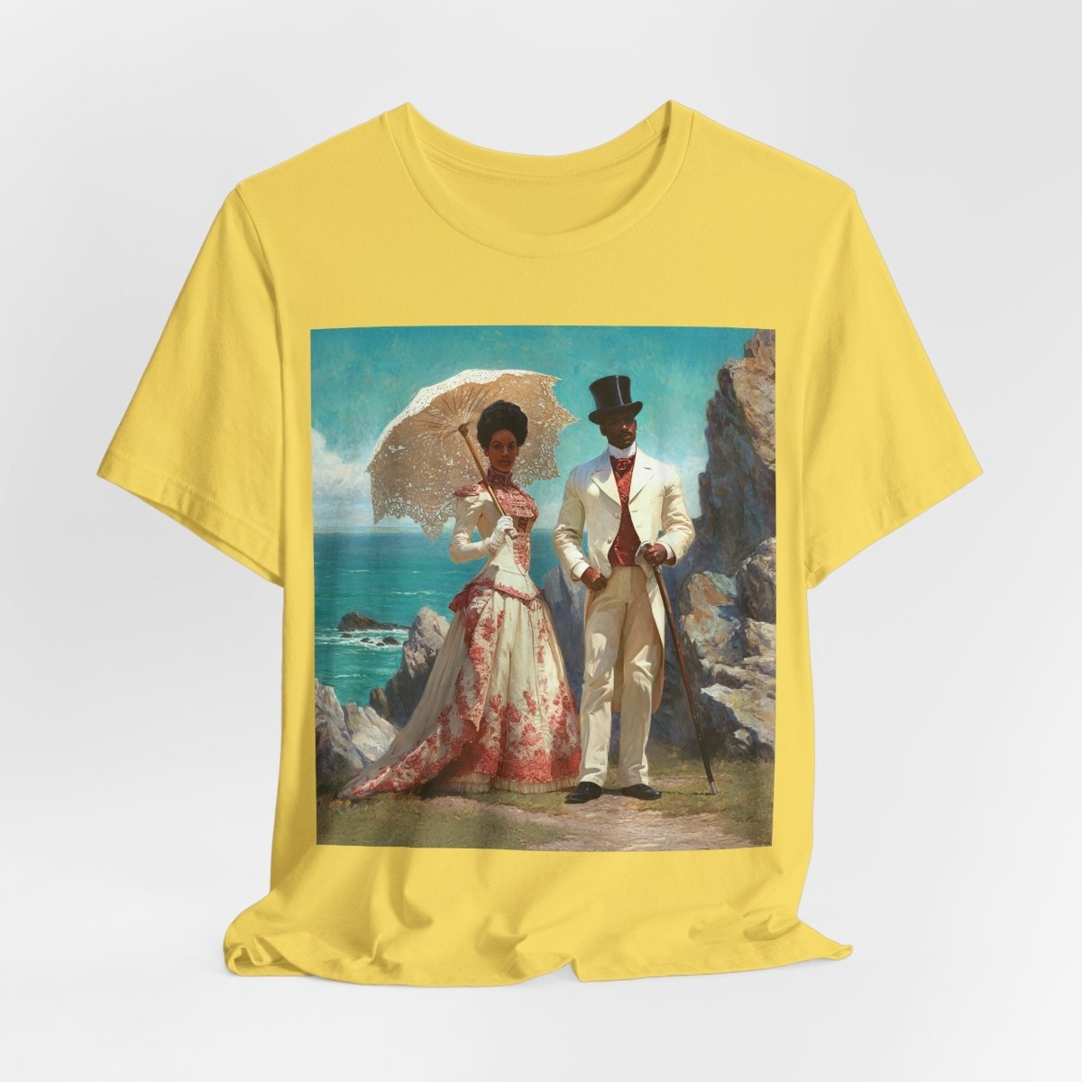 Gilded Couple Shirt - Afrocentric Art by The Trini Gee