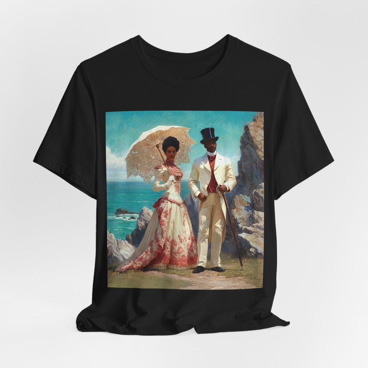 Gilded Couple Shirt - Afrocentric Art by The Trini Gee