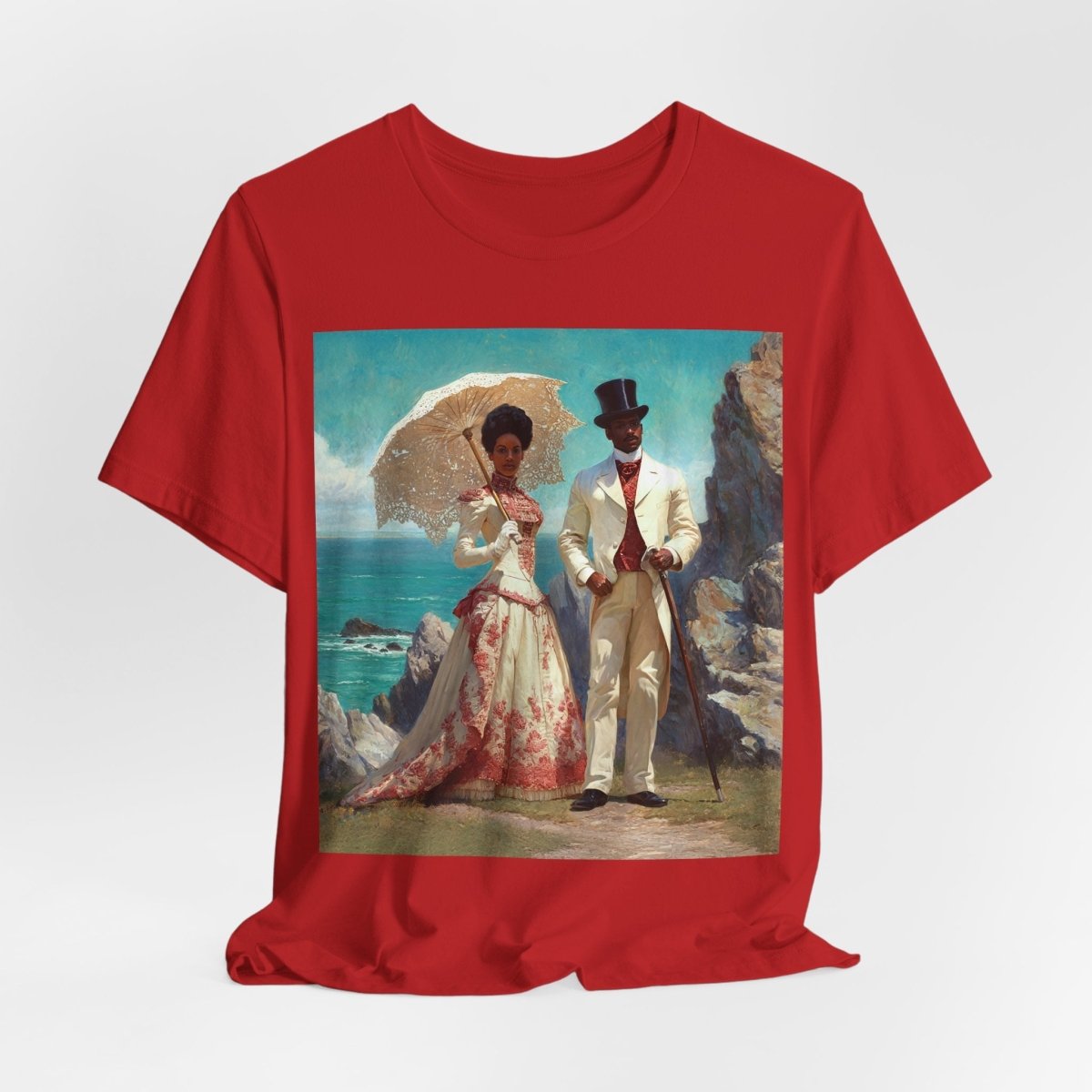 Gilded Couple Shirt - Afrocentric Art by The Trini Gee