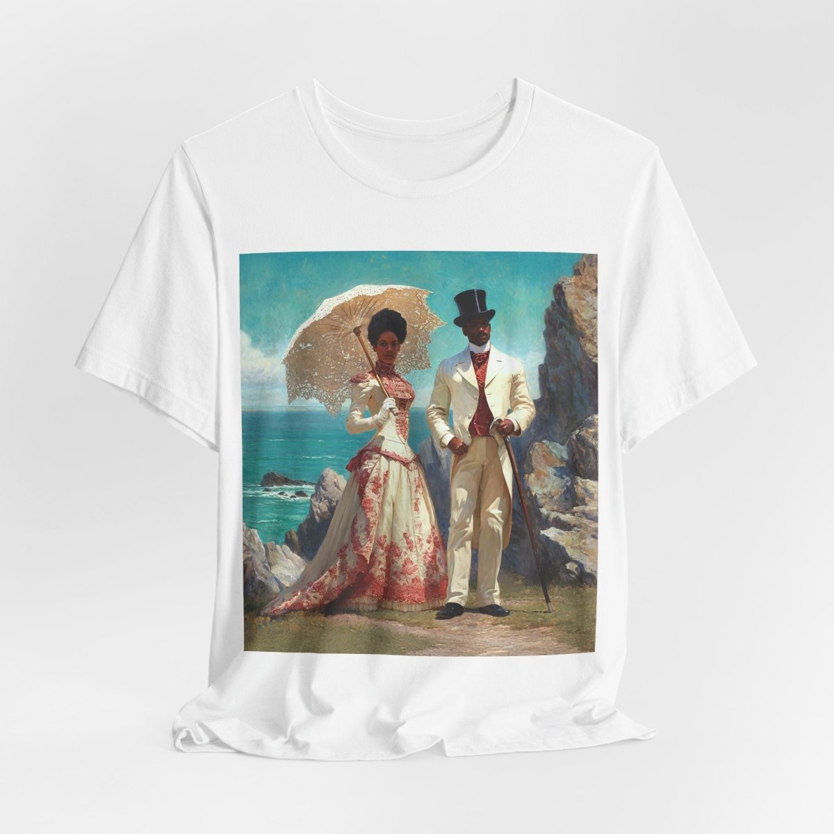 Gilded Couple Shirt - Afrocentric Art by The Trini Gee