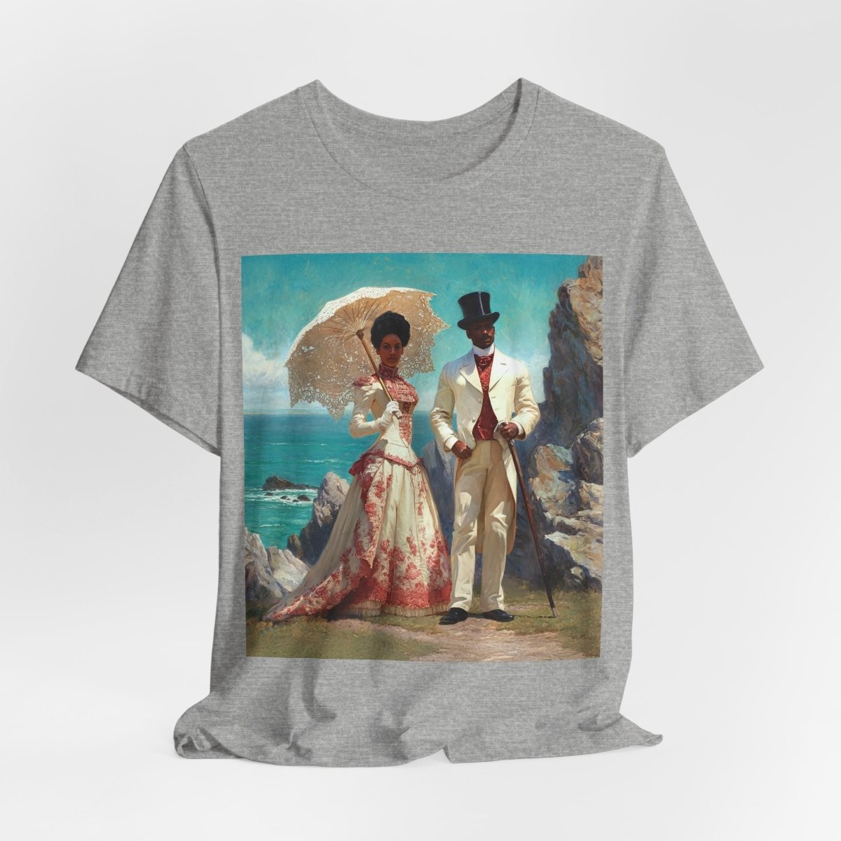Gilded Couple Shirt - Afrocentric Art by The Trini Gee