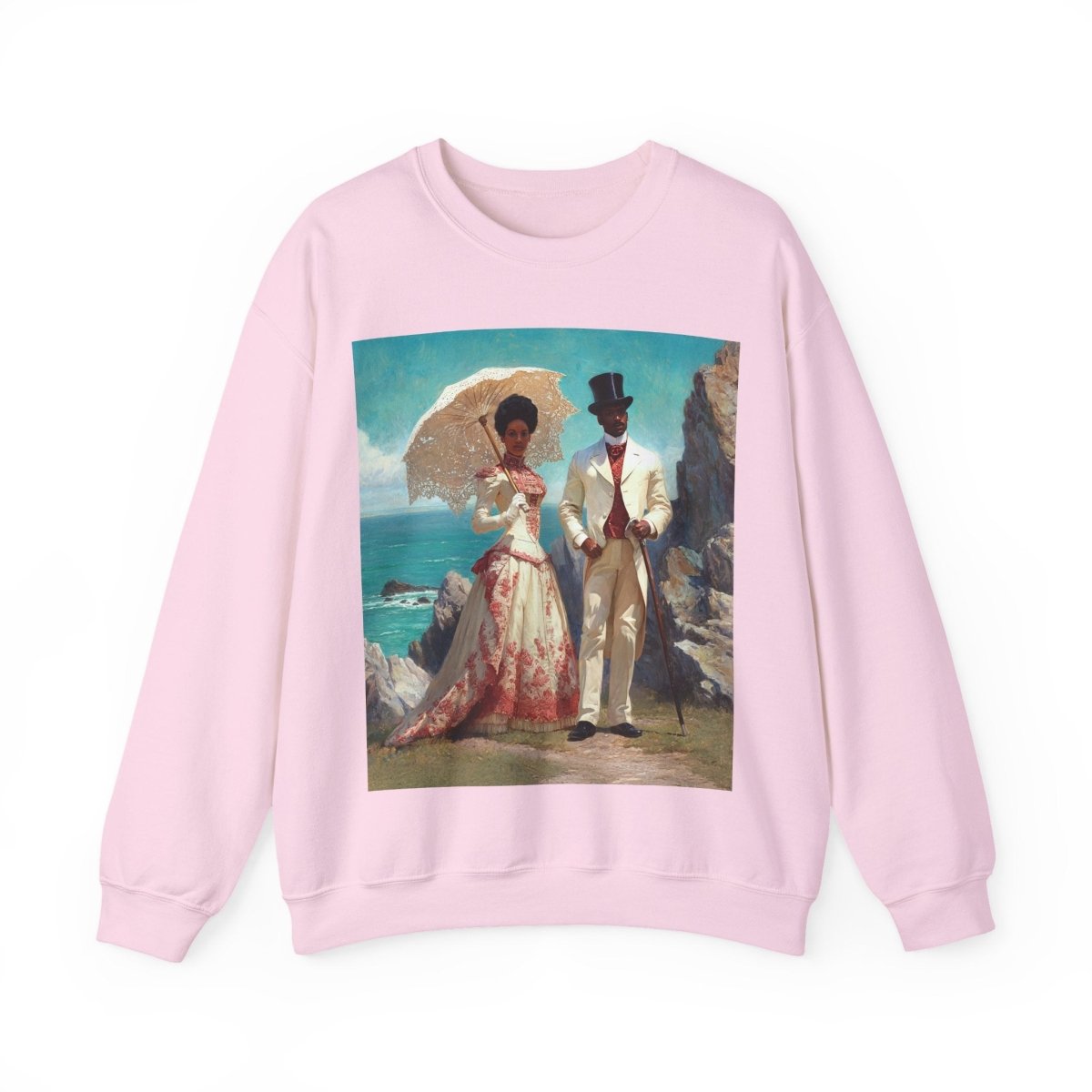 Gilded Couple Sweatshirt - Afrocentric Art by The Trini Gee