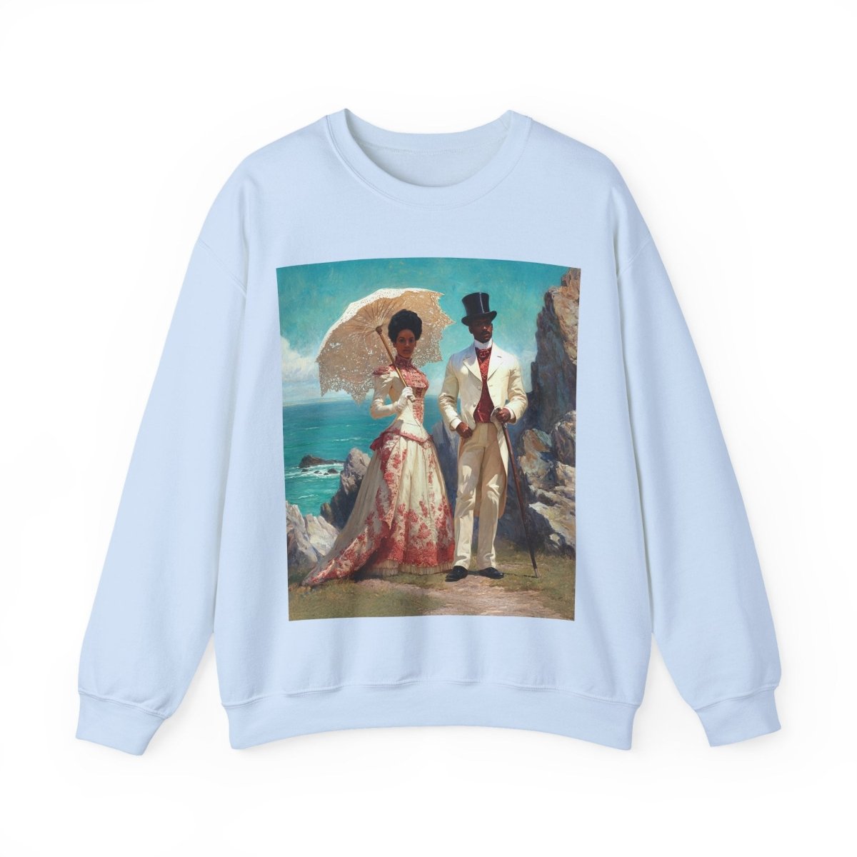 Gilded Couple Sweatshirt - Afrocentric Art by The Trini Gee