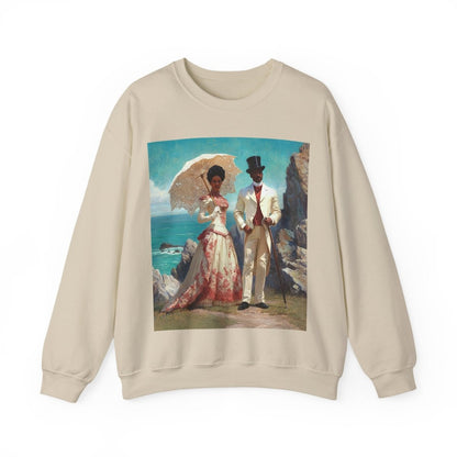 Gilded Couple Sweatshirt - Afrocentric Art by The Trini Gee