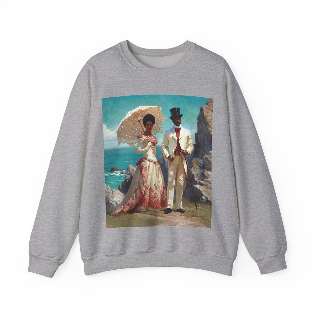 Gilded Couple Sweatshirt - Afrocentric Art by The Trini Gee