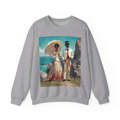 Gilded Couple Sweatshirt - Afrocentric Art by The Trini Gee
