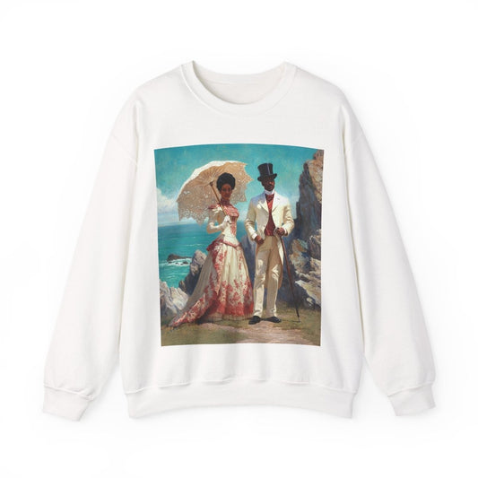 Gilded Couple Sweatshirt - Afrocentric Art by The Trini Gee