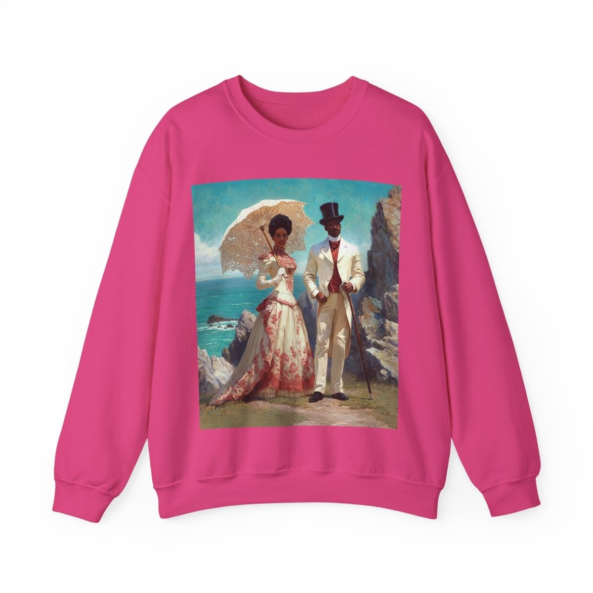 Gilded Couple Sweatshirt - Afrocentric Art by The Trini Gee