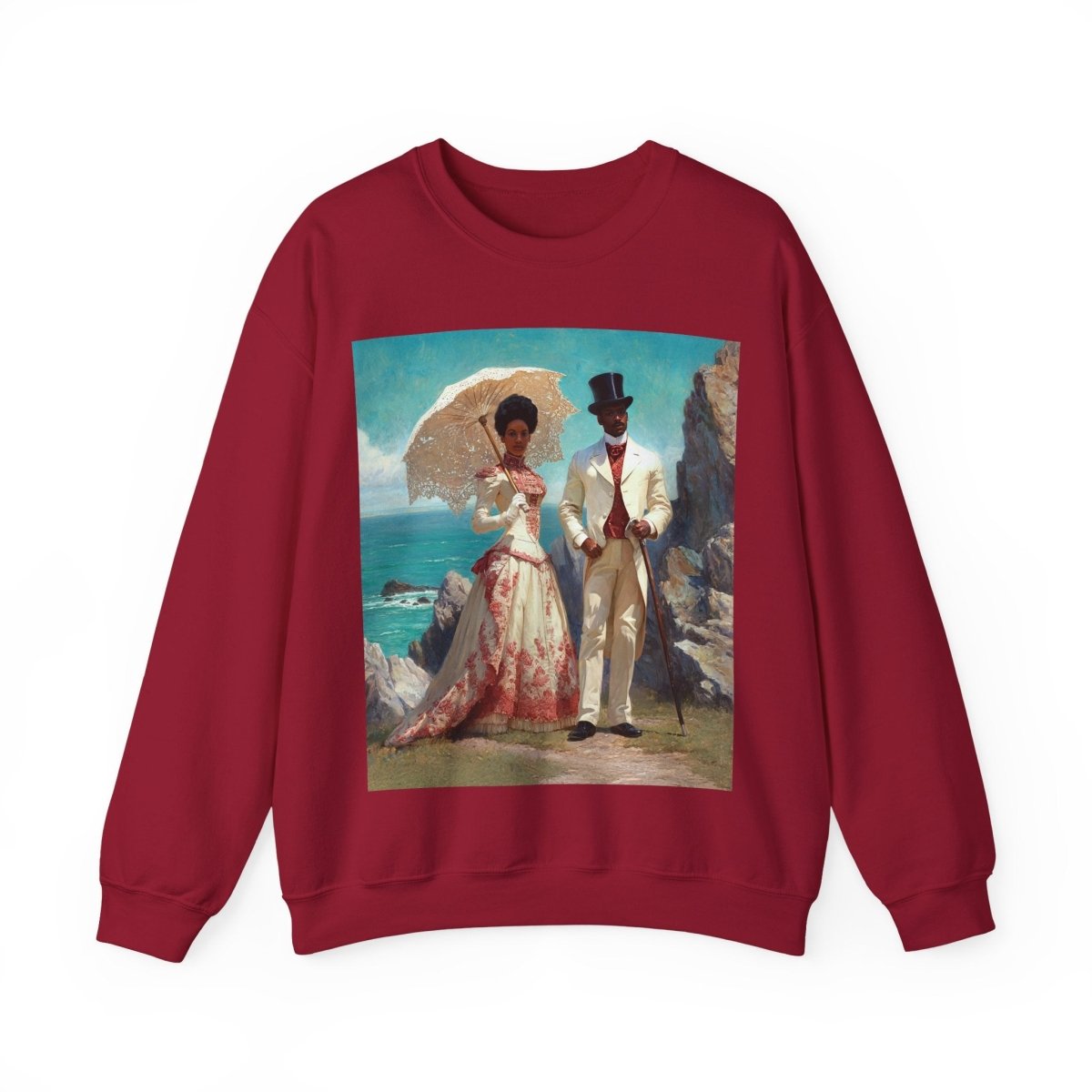 Gilded Couple Sweatshirt - Afrocentric Art by The Trini Gee
