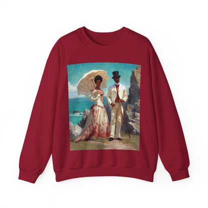 Gilded Couple Sweatshirt - Afrocentric Art by The Trini Gee