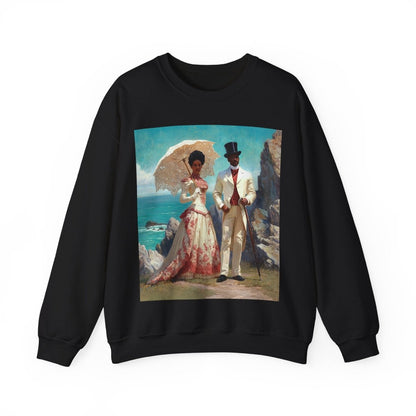 Gilded Couple Sweatshirt - Afrocentric Art by The Trini Gee