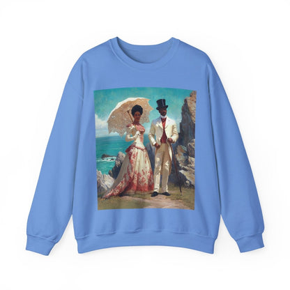 Gilded Couple Sweatshirt - Afrocentric Art by The Trini Gee