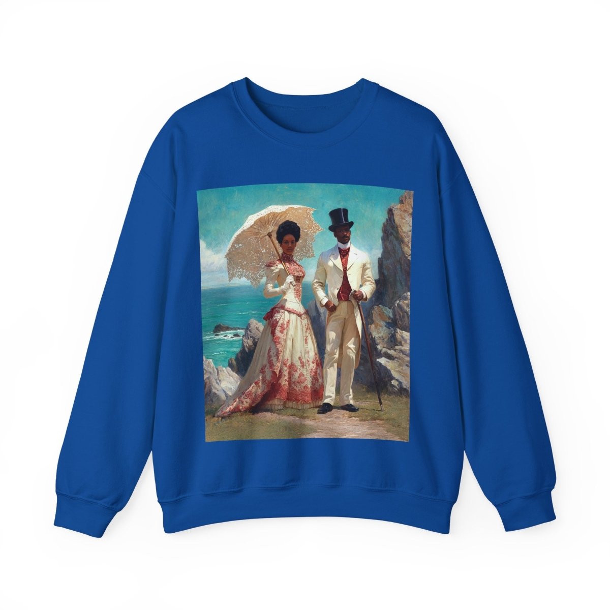Gilded Couple Sweatshirt - Afrocentric Art by The Trini Gee