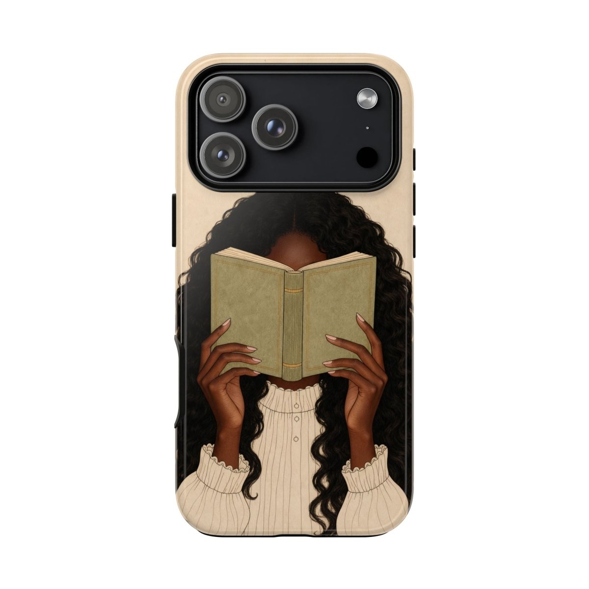 Girl Reading Phone Case - Afrocentric Art by The Trini Gee