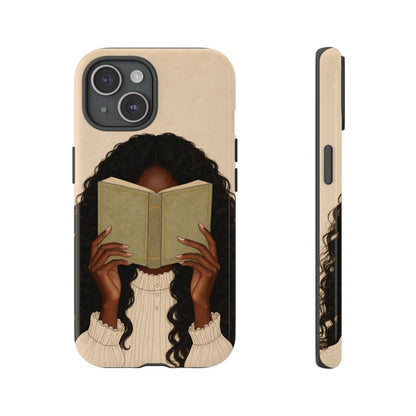 Girl Reading Phone Case - Afrocentric Art by The Trini Gee