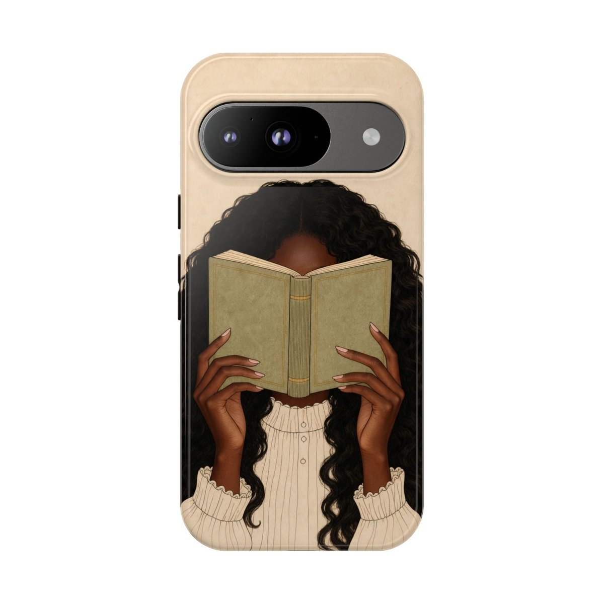 Girl Reading Phone Case - Afrocentric Art by The Trini Gee
