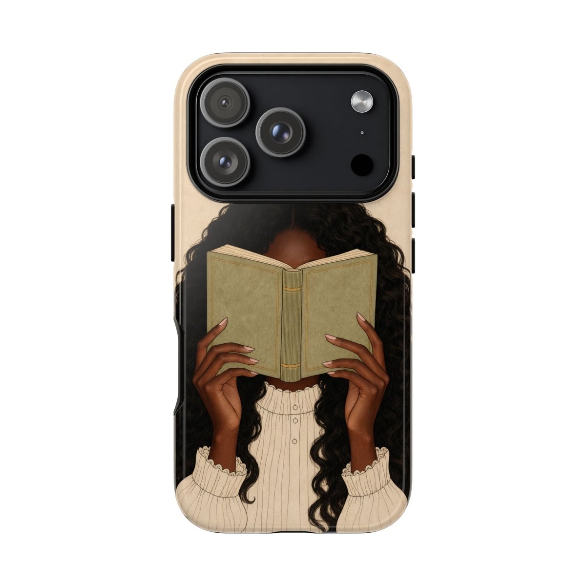 Girl Reading Phone Case - Afrocentric Art by The Trini Gee