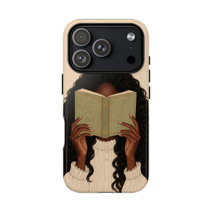 Girl Reading Phone Case - Afrocentric Art by The Trini Gee