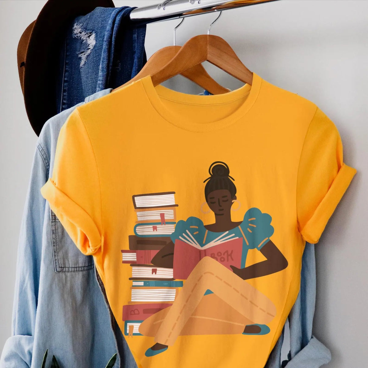 Girl Reading Shirt - The Trini Gee