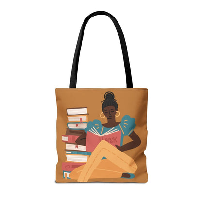 Girl Reading Tote Bag - Afrocentric Art by The Trini Gee