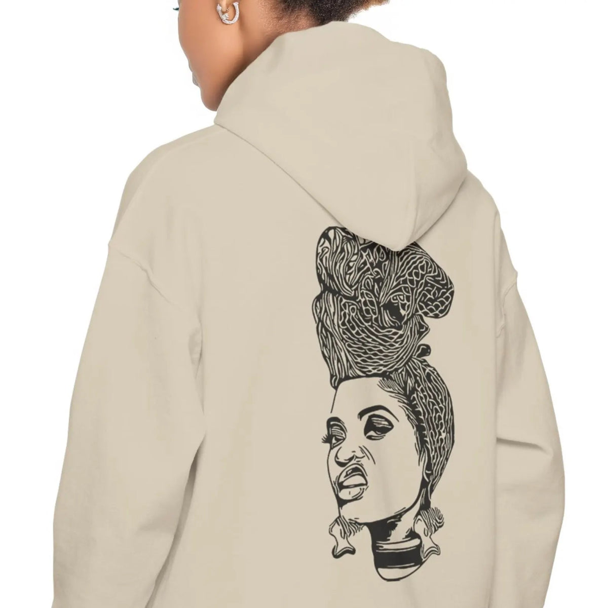 Girl with Attitude Hoodie - Afrocentric Art by The Trini Gee