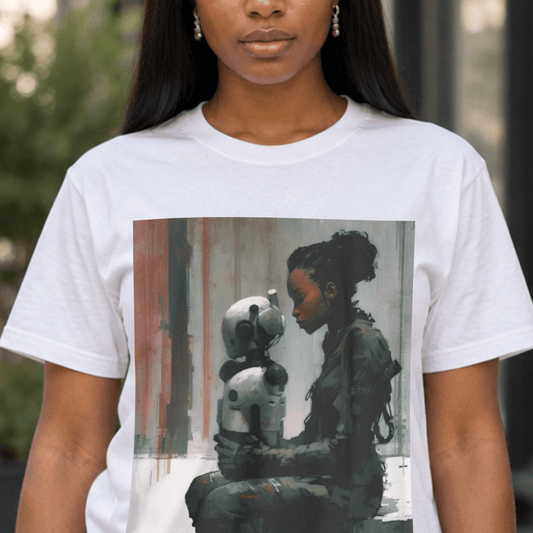 Girl with Bot Shirt - Afrocentric Art by The Trini Gee