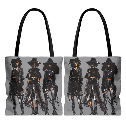 Girls Goth Tote Bag - Afrocentric Art by The Trini Gee