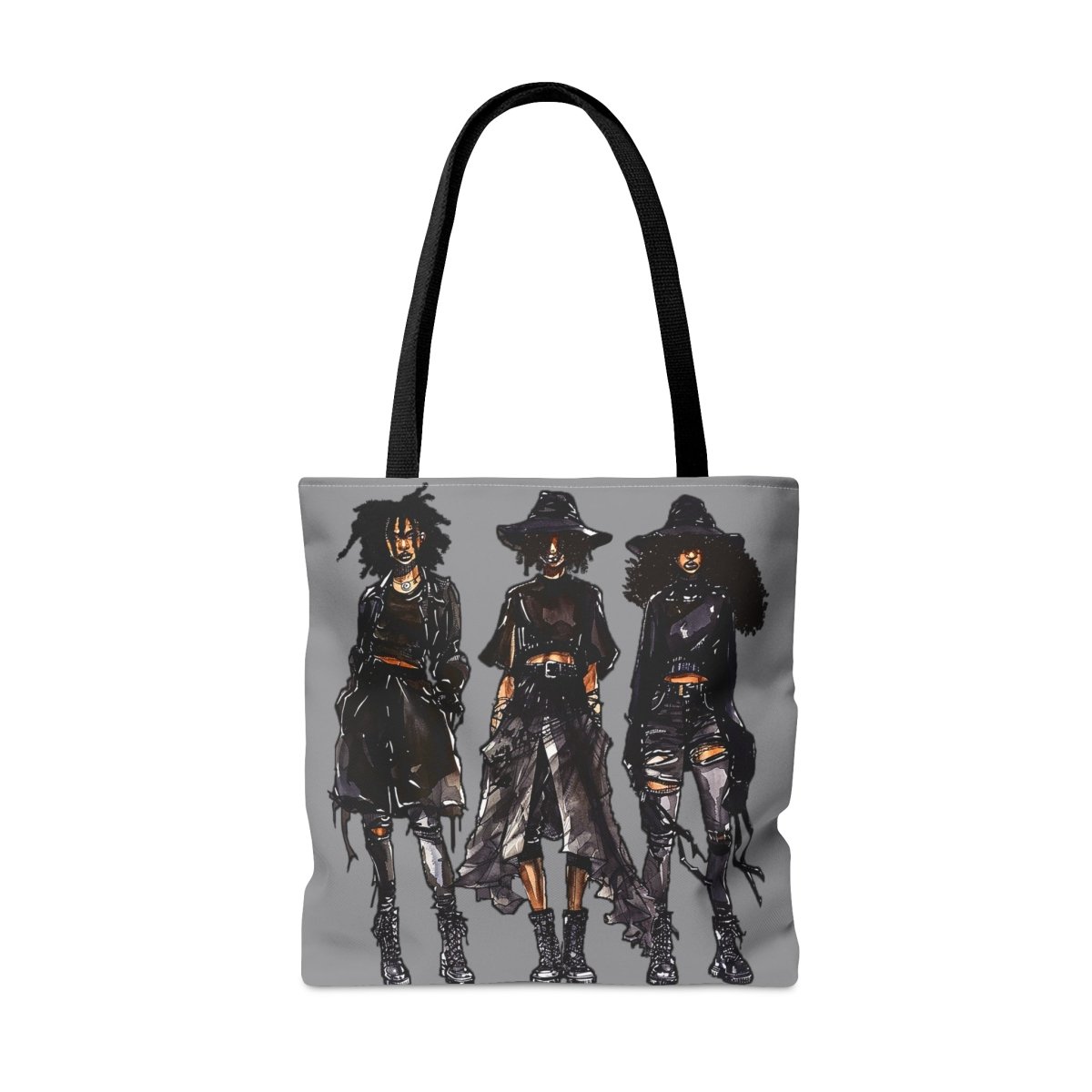 Girls Goth Tote Bag - Afrocentric Art by The Trini Gee
