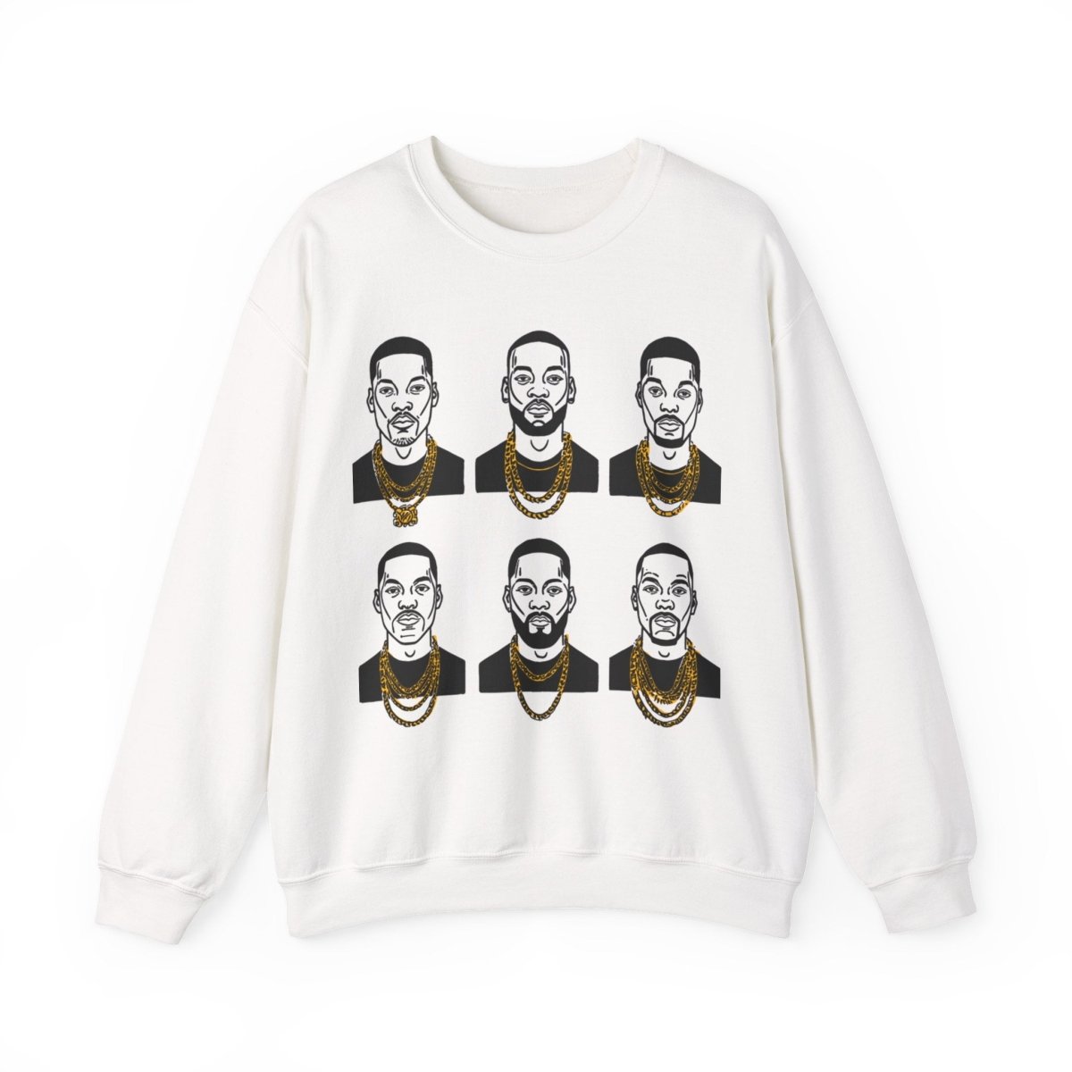 Gold Chains Sweatshirt - Afrocentric Art by The Trini Gee