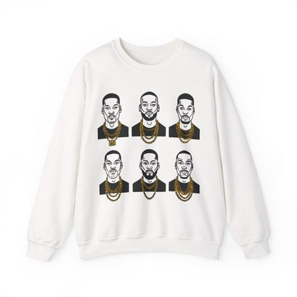 Gold Chains Sweatshirt - Afrocentric Art by The Trini Gee