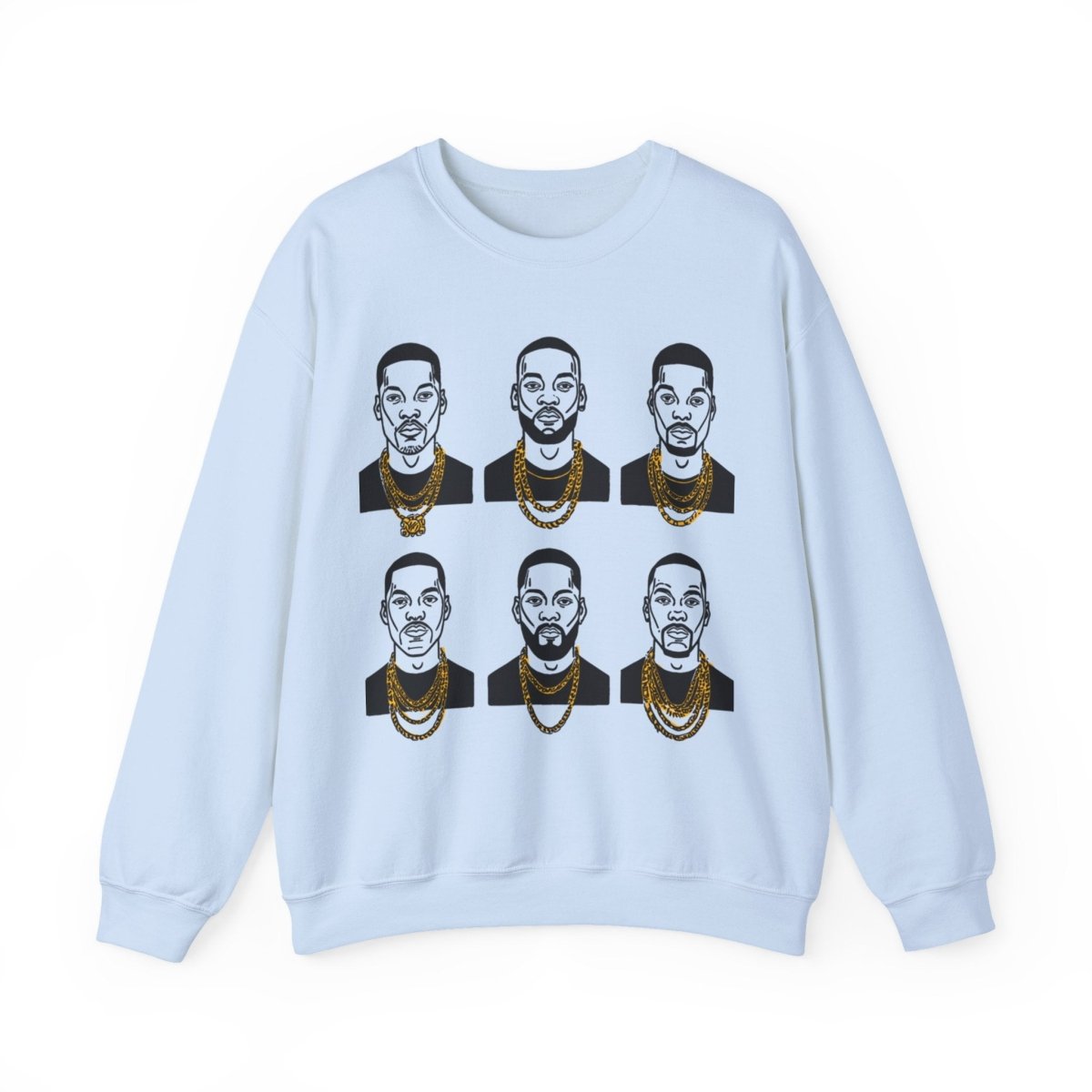 Gold Chains Sweatshirt - Afrocentric Art by The Trini Gee