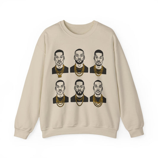 Gold Chains Sweatshirt - Afrocentric Art by The Trini Gee