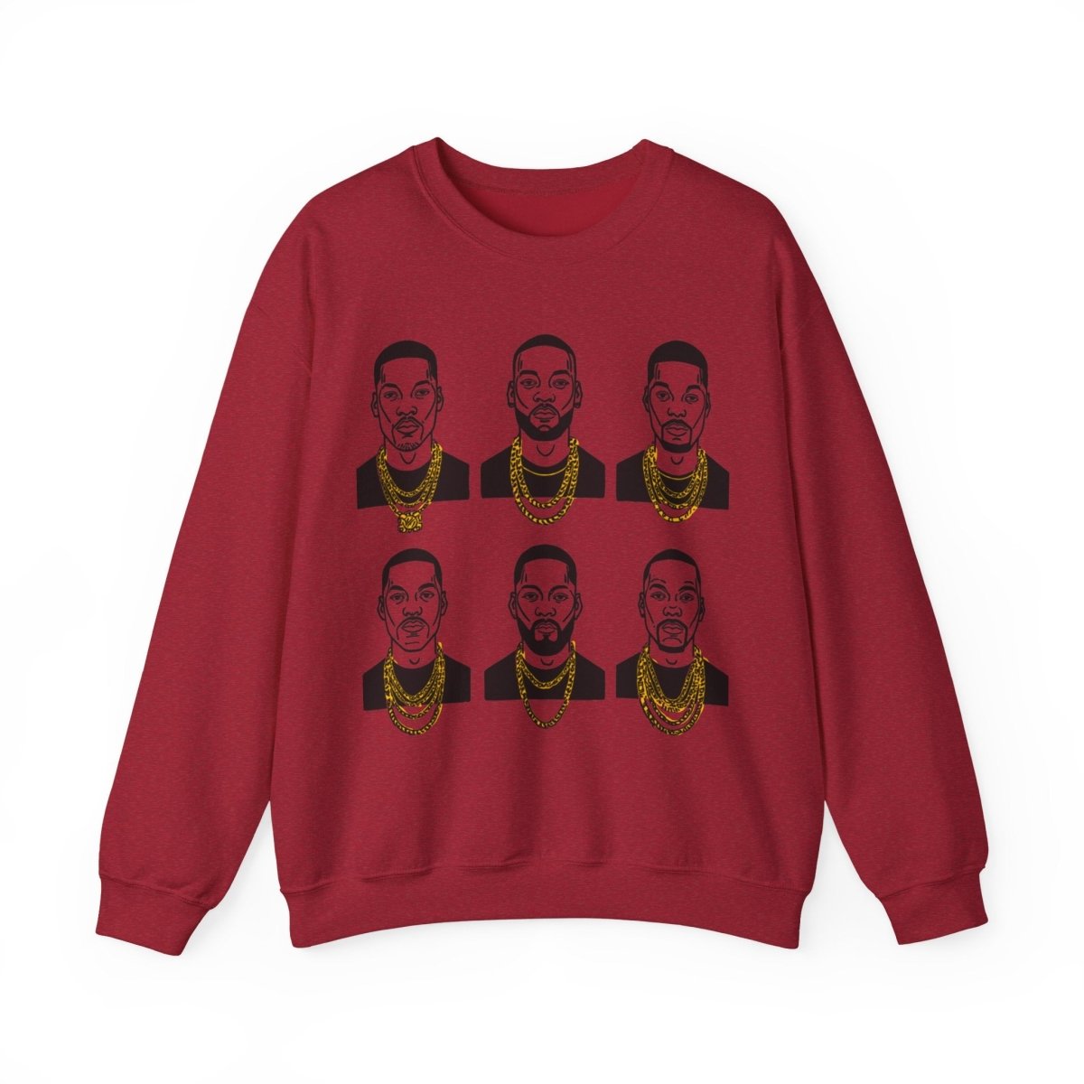 Gold Chains Sweatshirt - Afrocentric Art by The Trini Gee