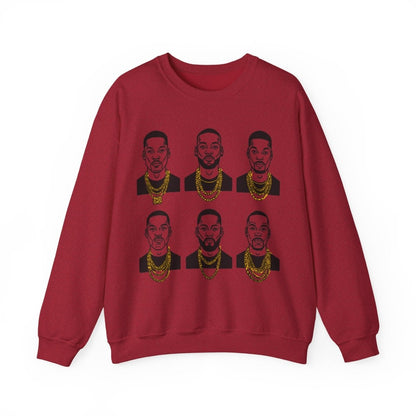 Gold Chains Sweatshirt - Afrocentric Art by The Trini Gee