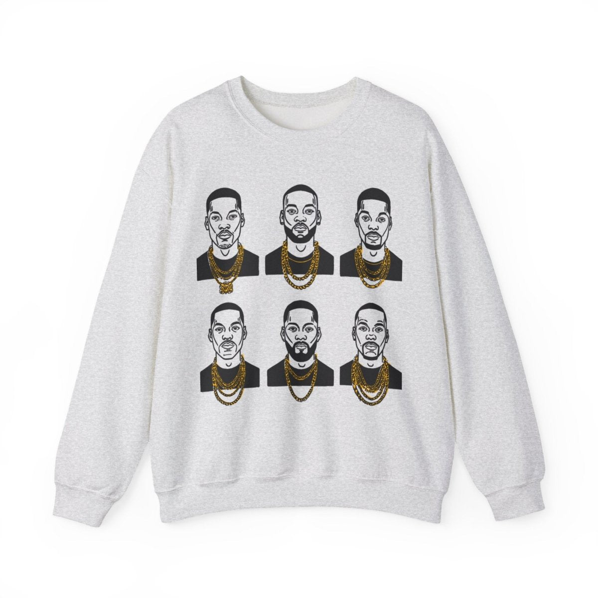 Gold Chains Sweatshirt - Afrocentric Art by The Trini Gee