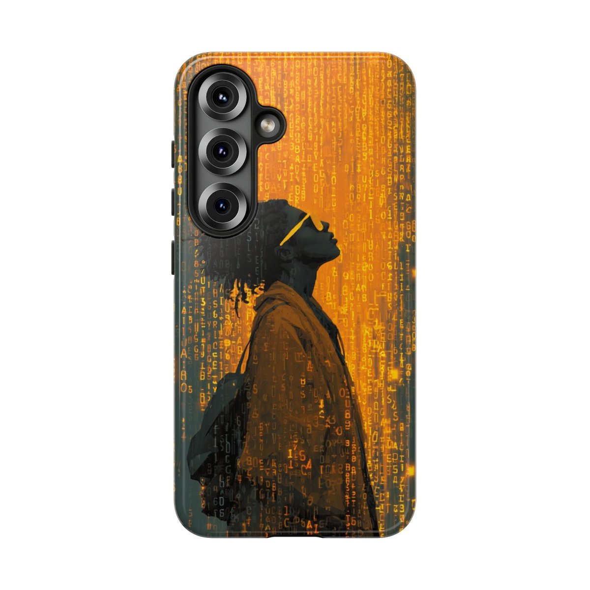 Golden Glitch Phone Case - Afrocentric Art by The Trini Gee