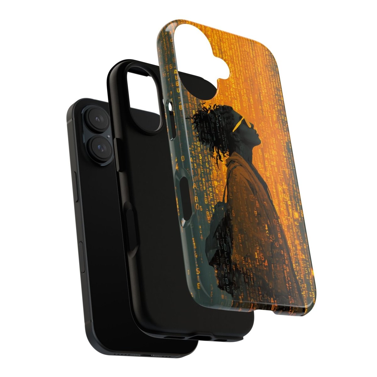 Golden Glitch Phone Case - Afrocentric Art by The Trini Gee