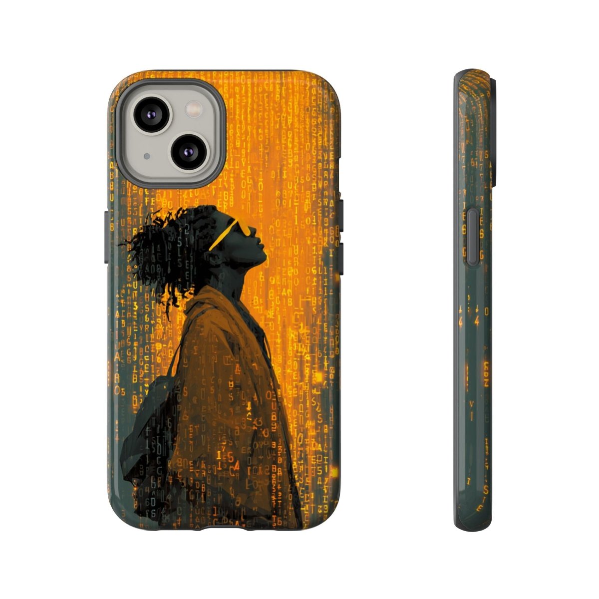 Golden Glitch Phone Case - Afrocentric Art by The Trini Gee