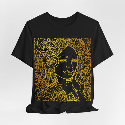 Golden Goddess Shirt - Afrocentric Art by The Trini Gee