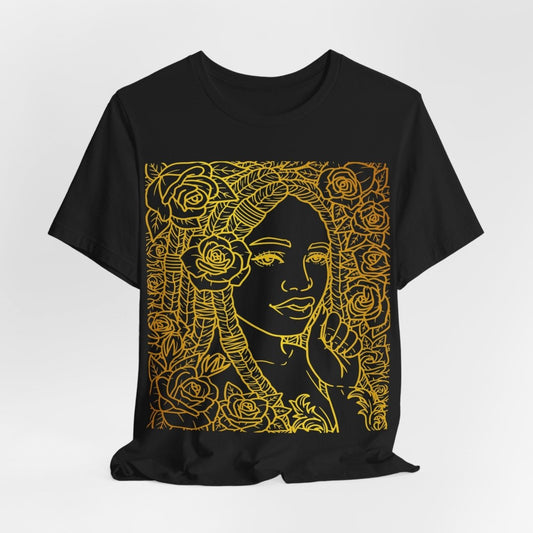 Golden Goddess Shirt - Afrocentric Art by The Trini Gee