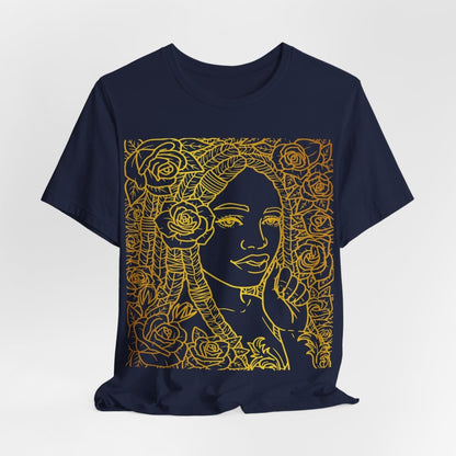 Golden Goddess Shirt - Afrocentric Art by The Trini Gee
