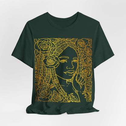 Golden Goddess Shirt - Afrocentric Art by The Trini Gee